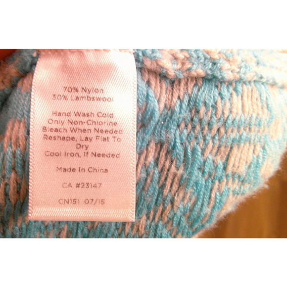 Talbot's Crew Neck Fair Isle Sweater Women's 2X Petite Icelandic, Nordic - Picture 7 of 9